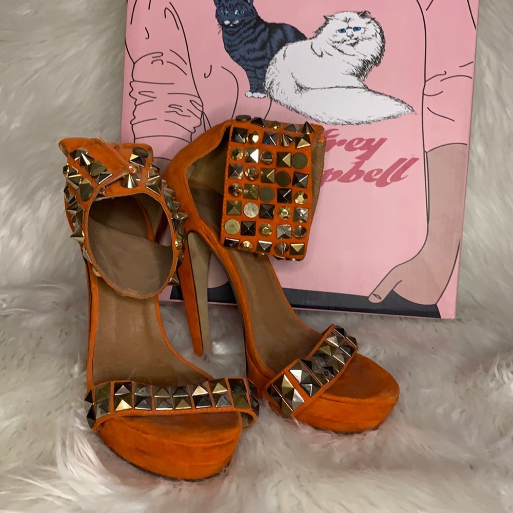 Jeffrey Campbell Orange Suede Kylie